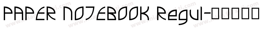 PAPER NOTEBOOK Regul字体转换